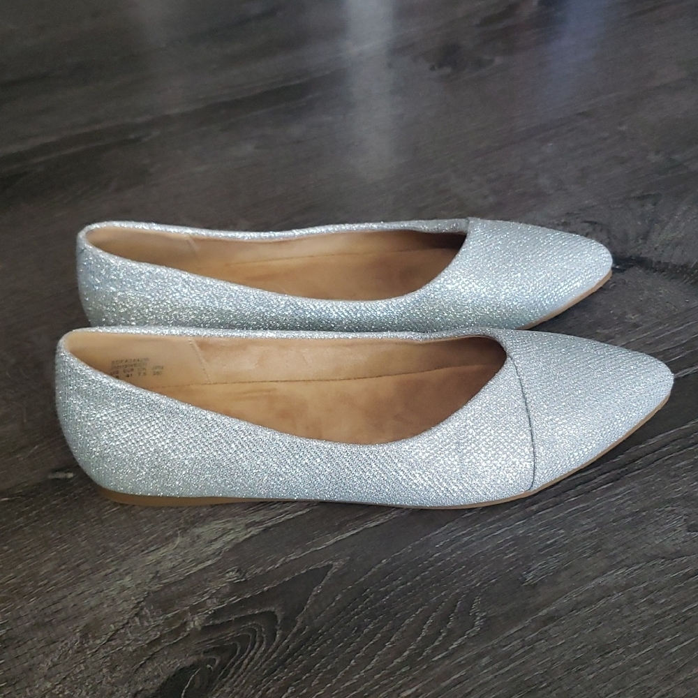 DREAM PAIRS Special Occasion Flats Sparkly Rhinestone Shoes Sz 9.5
